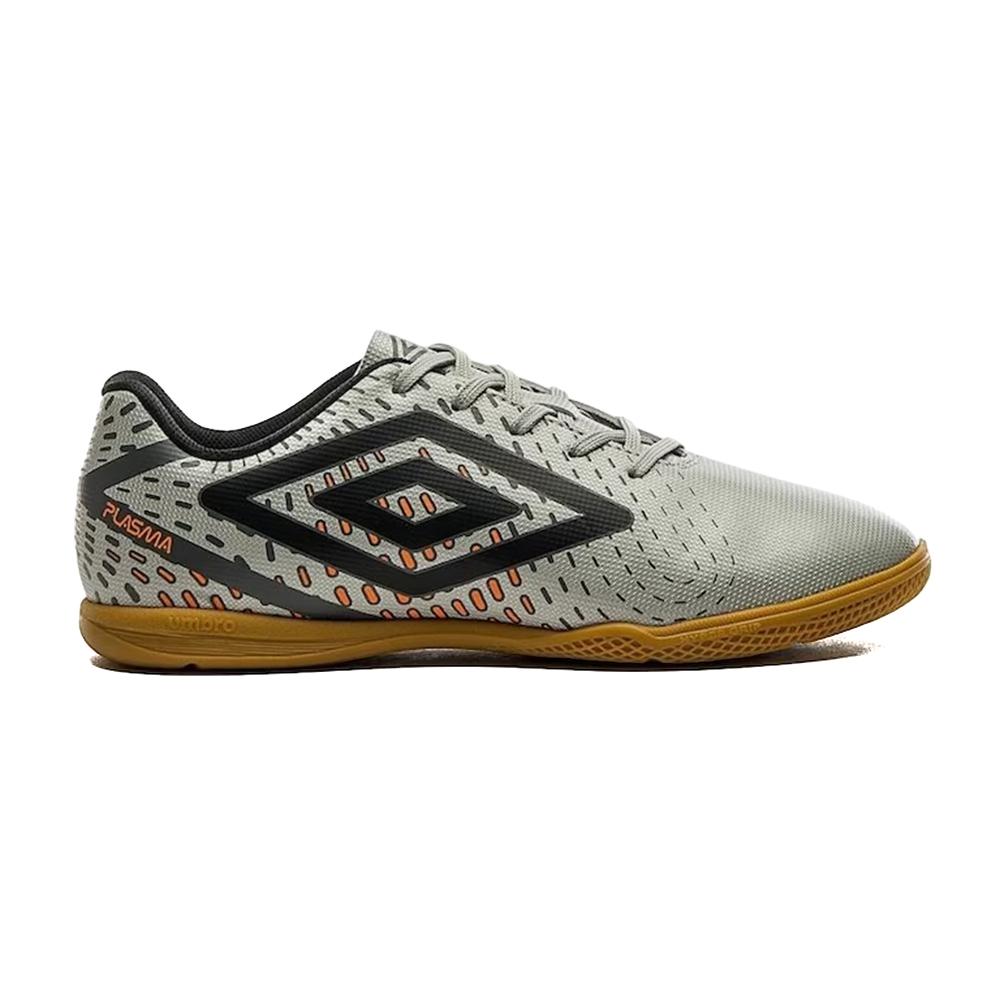 Umbro Futbol Indoor Masculino Plasma Gris/Negro/Naranja