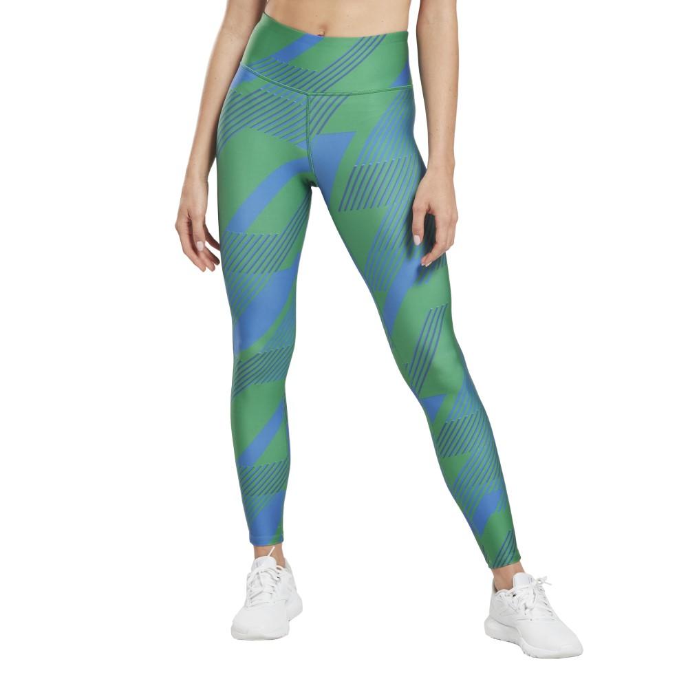 Reebok Femenino Wor Train Aop Tight Glen Green