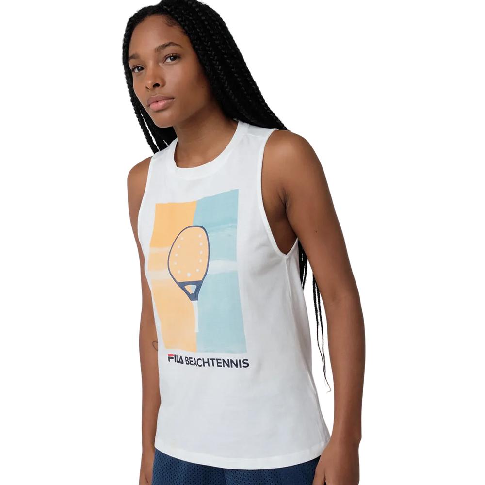 Fila Musculosas Femenino Tennis Beach Off White