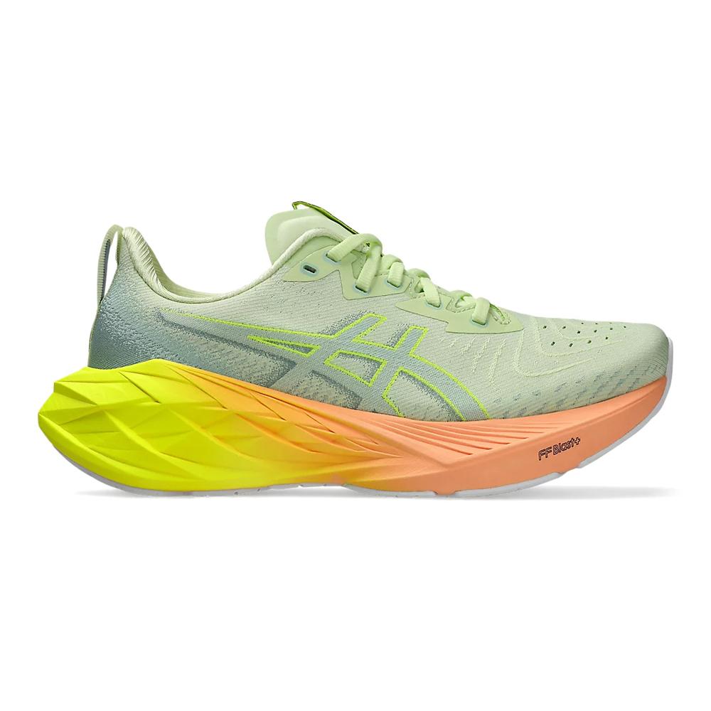 Asics Deportivos Femenino Running Novablast 4 Paris Cool Matcha/Safety Yellow