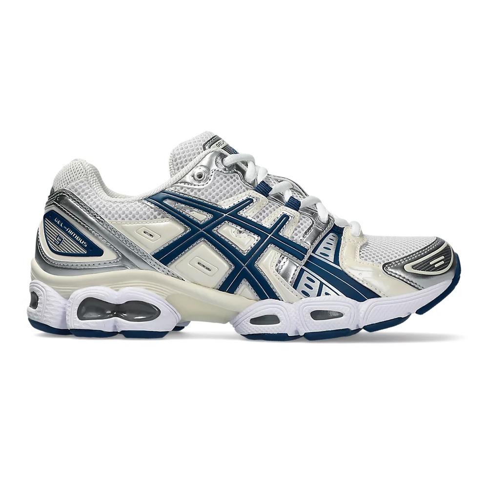 Asics Deportivos Femenino Running Gel Nimbus 9 White/Light Indigo