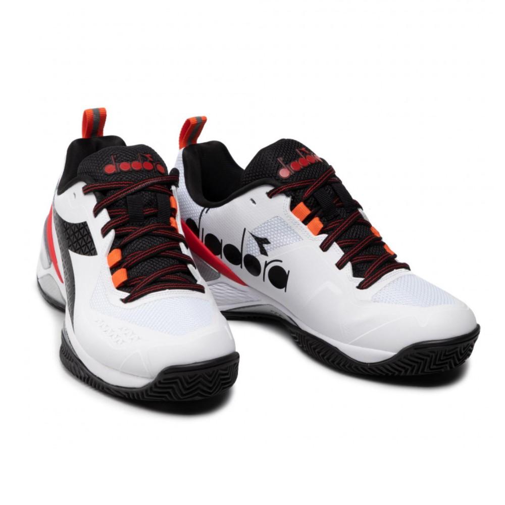 Diadora Tenis Masculino Blushield Torneo Clay Black/White/Fiery Red