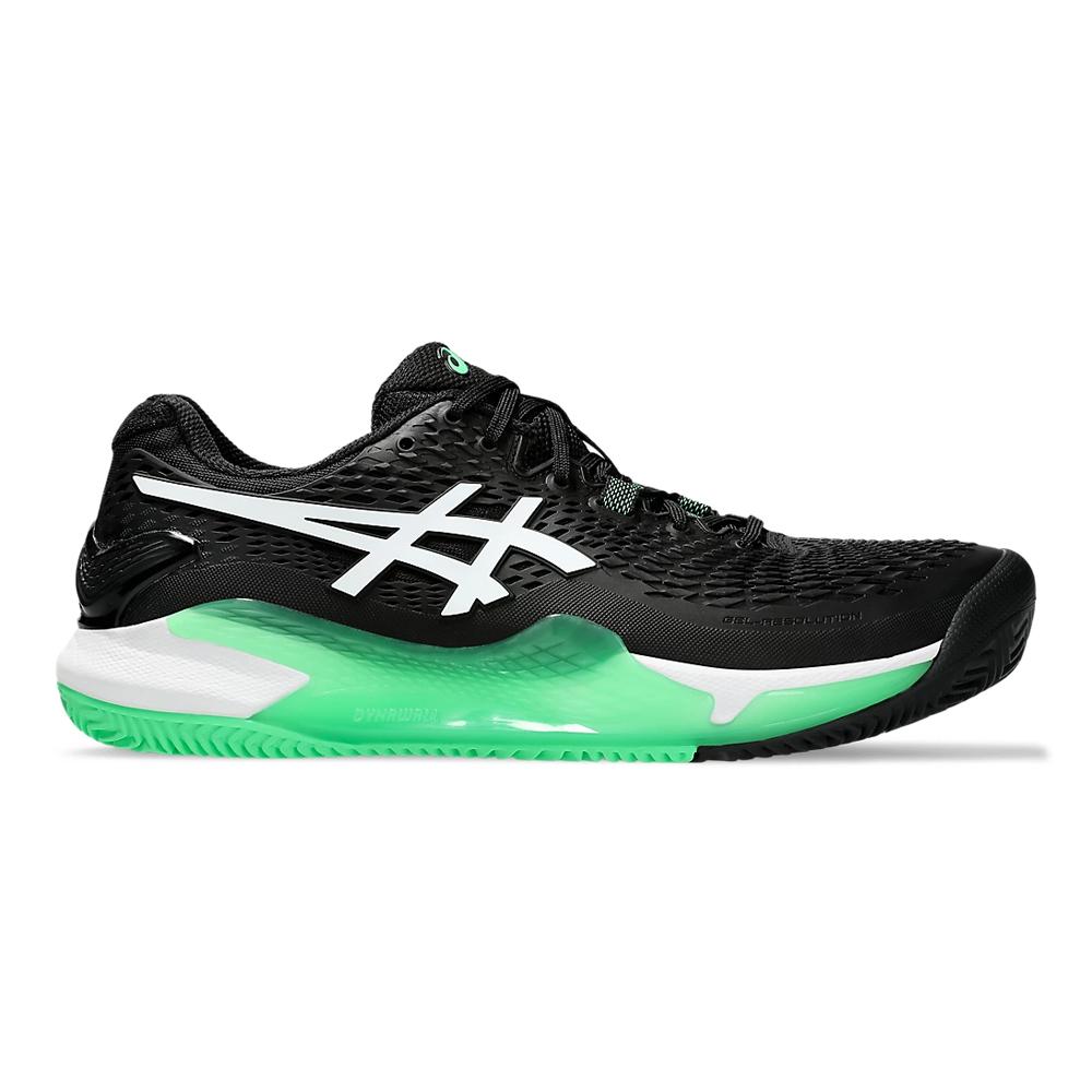 Asics Deportivos Masculino Tenis Gel Resolution 9 Clay Black/New Leaf