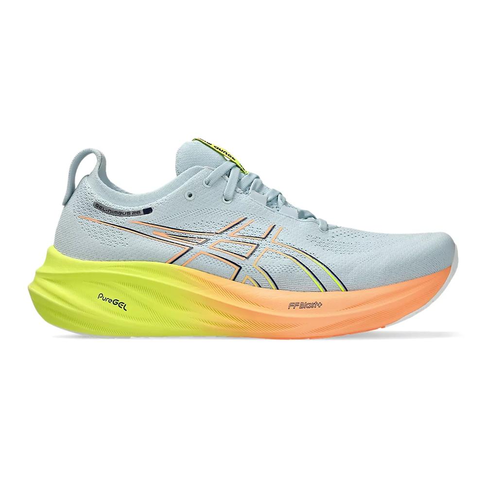 Asics Deportivos Masculino Running Gel Nimbus 26 Paris Cool Grey/Safety Yellow