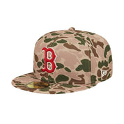 MAZ-New Era Gorros MLB 59Fifty Boston Red Sox Camouflage/Red/Orange