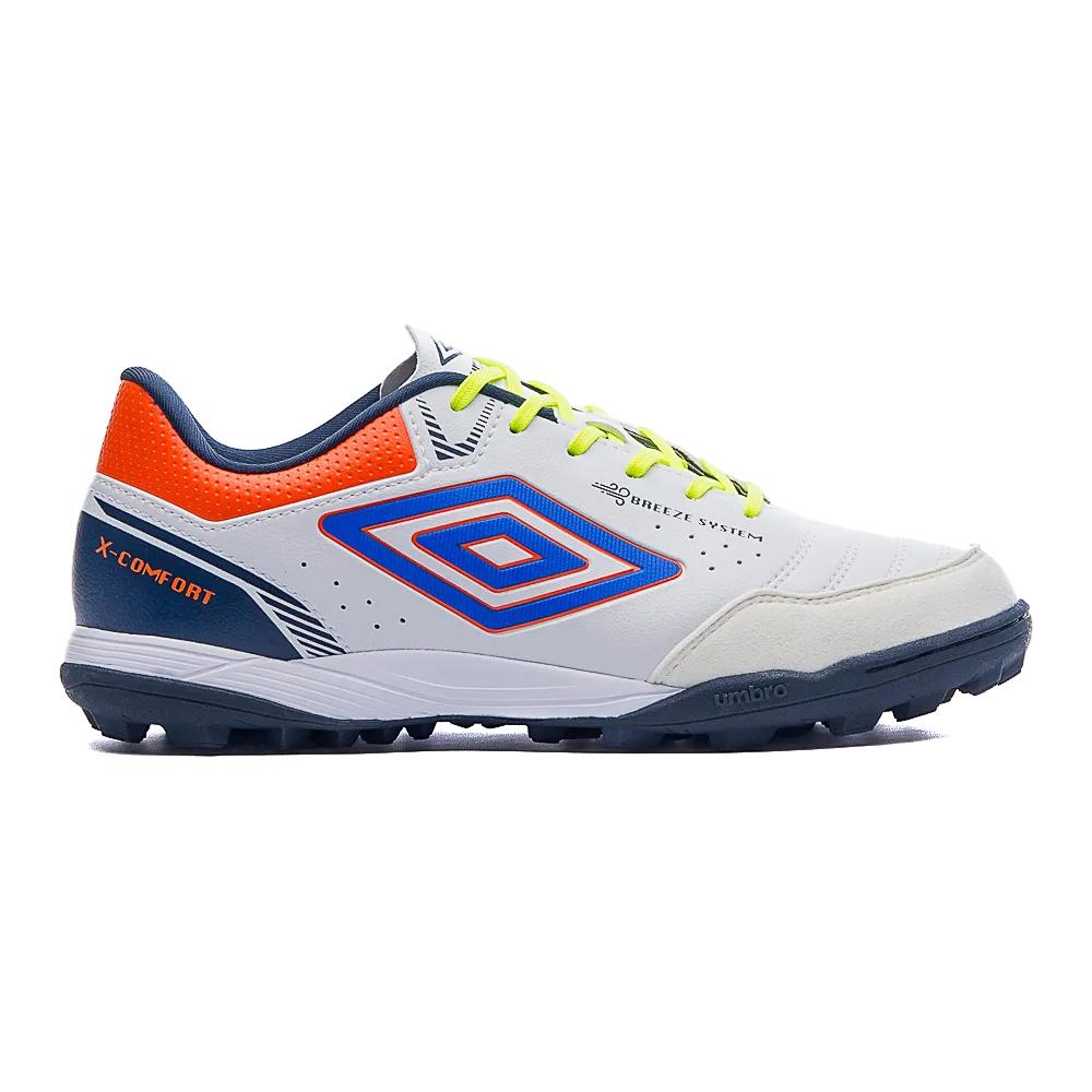 Umbro Society Unisex Futbol X-Comfort White/Carrot/Dazzling Blue