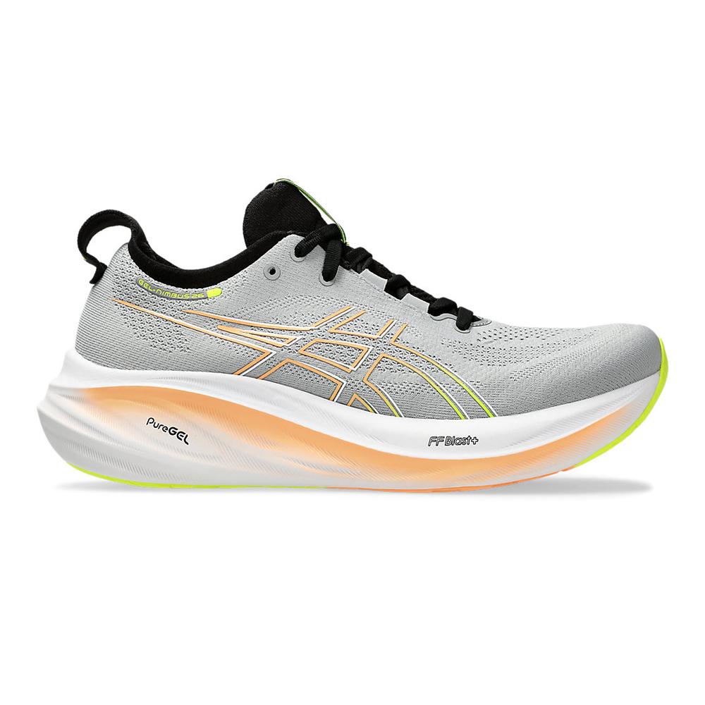 Asics Deportivos Masculino Running Gel Nimbus 26 Piedmont Grey/Safety Yellow