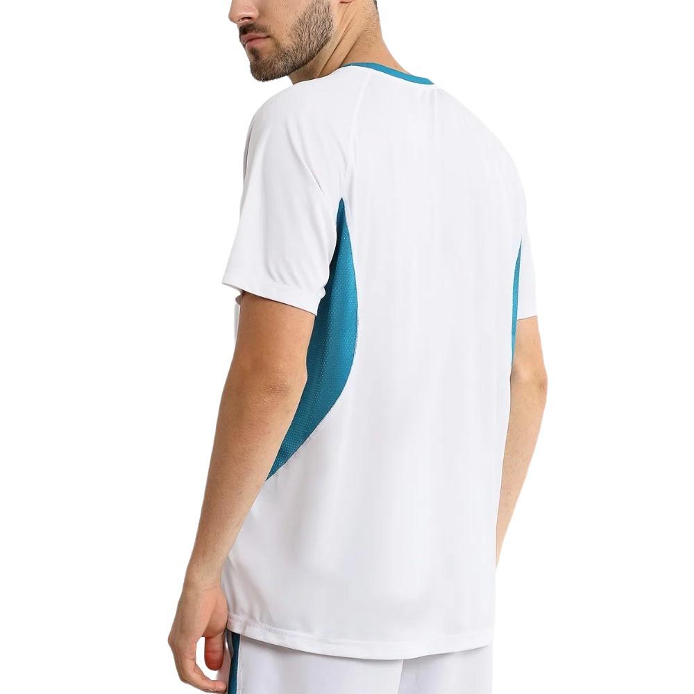 Fila Remera Masculino Baseline Pibbed Crew Blanco/Verde Petroleo