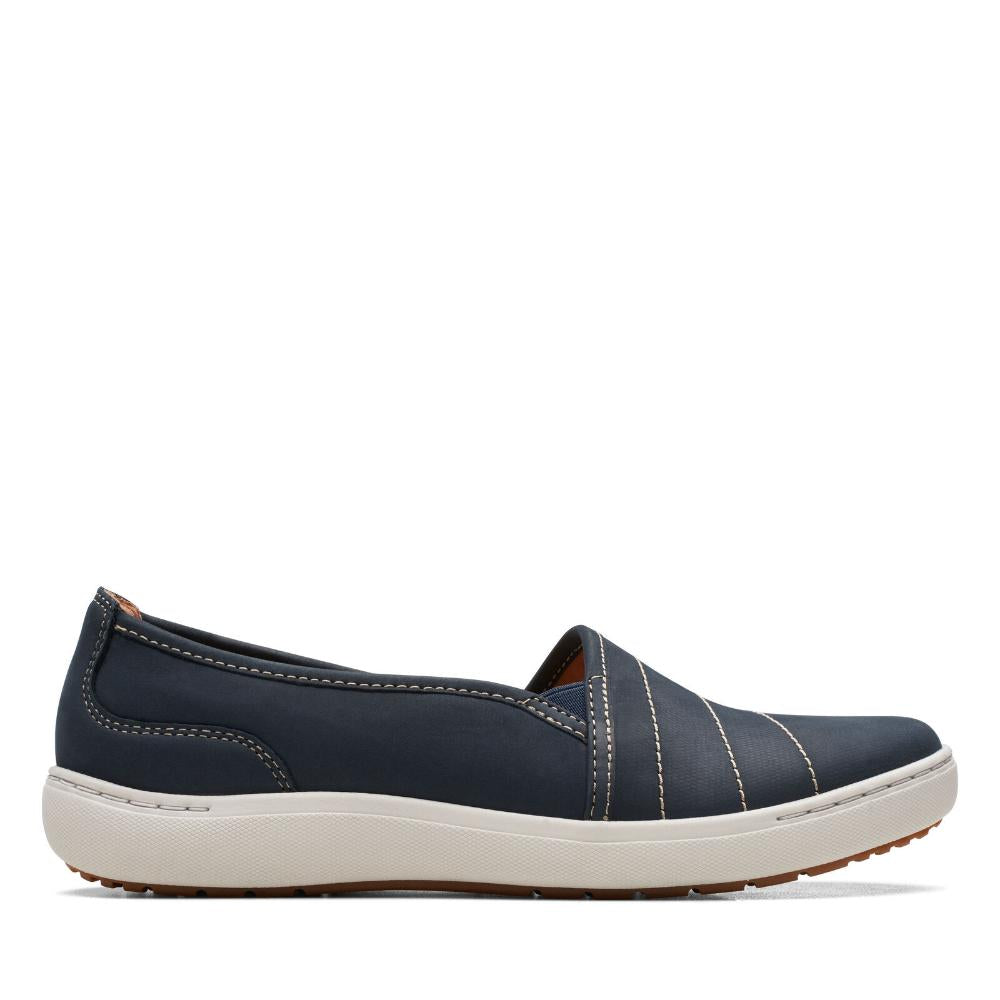 Clarks Alpargatas Femenino Nalle Violet Navy Leather