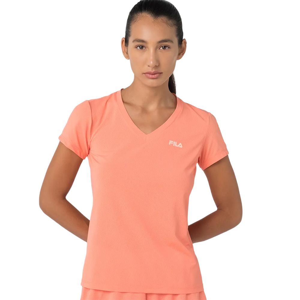 Fila Remeras Femenino Running Basic Freedom Coral Orange