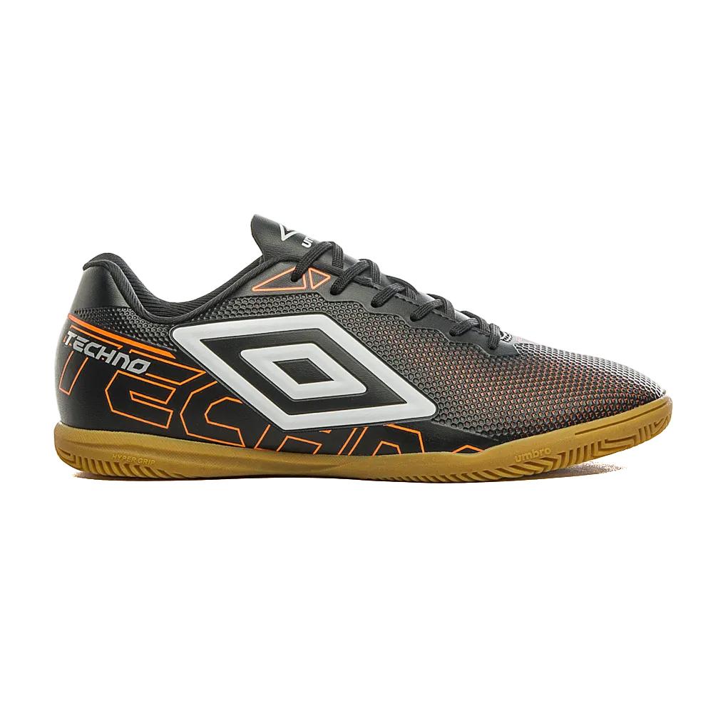 Umbro Futbol Indoor Masculino Techno Negro/Naranja Fluo/Blanco