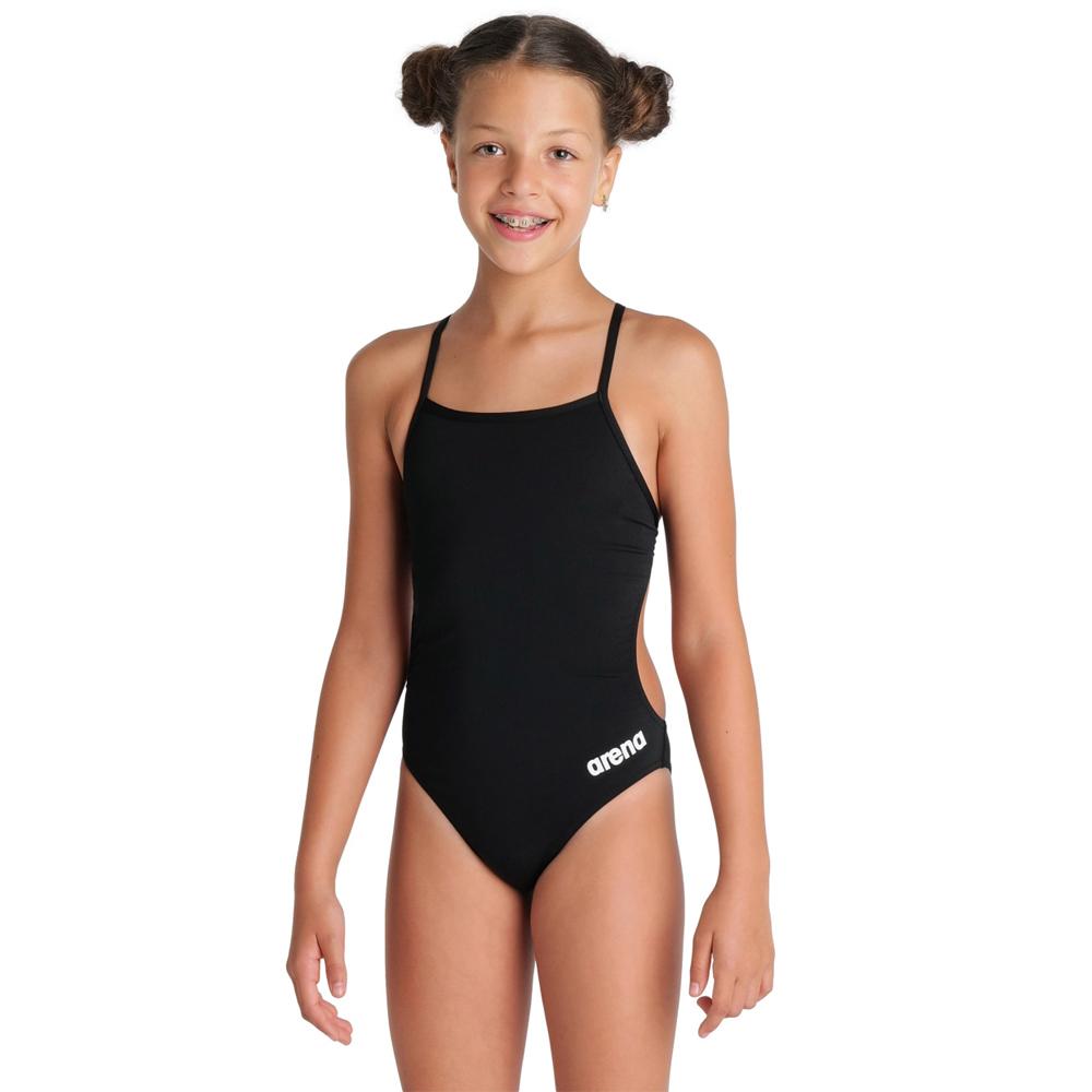 004765-550 Arena Traje de banho Niños Natacion Team Swimsuit Challenge Solid Black White