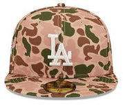 MAZ-New Era Gorros MLB 59Fifty Los Angeles Dodgers Camouflage/Orange/White