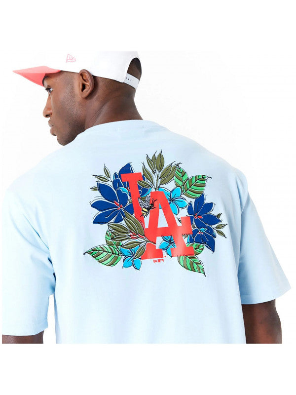 New Era Remeras MLB Floral Grphc Os Tee Losdod Pastel Blue