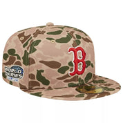 MAZ-New Era Gorros MLB 59Fifty Boston Red Sox Camouflage/Red/Orange